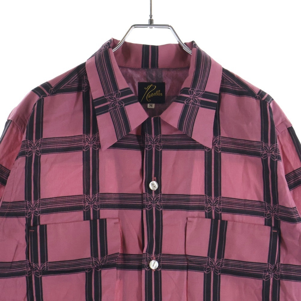 Needles(ニードルス) CLASSIC SHIRT-R/C LAWN CLOTH ローン クロス クラシック オープンカラー長袖シャツ ピンク MR179