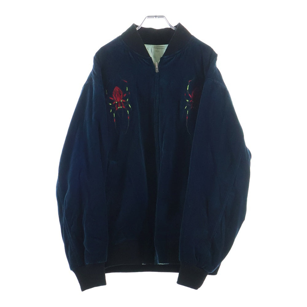 WACKO MARIA(ワコマリア) ×WOLF'SHEAD VELVET VIETNAM JACKET ウルフズヘッド ベルベット ベトナムジャケット ブルゾン ブルー WOLFSHEAD-WM-ML07