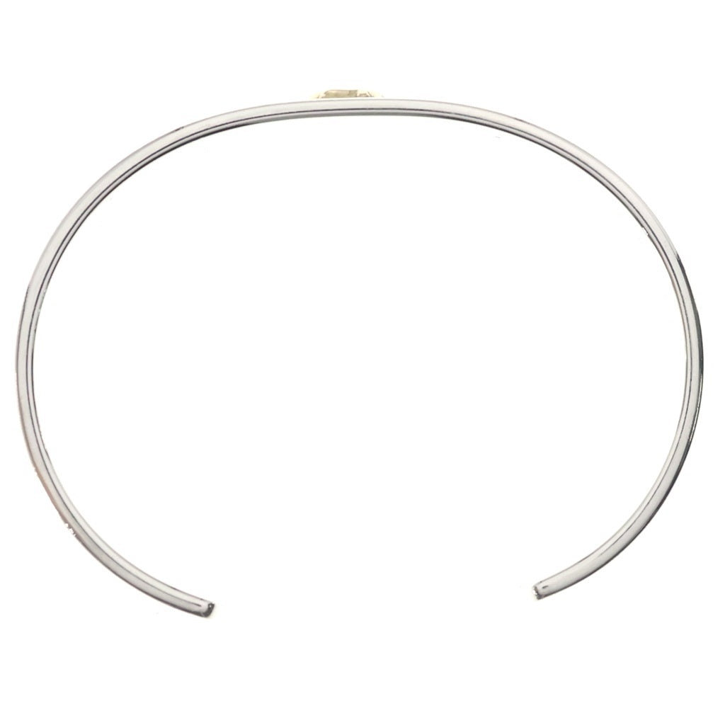 鷲見太郎(ワシミタロウ) Plain Bangle 10mm Arabesque K18 Eagle Metal イーグルメタル付き プレーンバングル ブレスレット シルバー/ゴールド