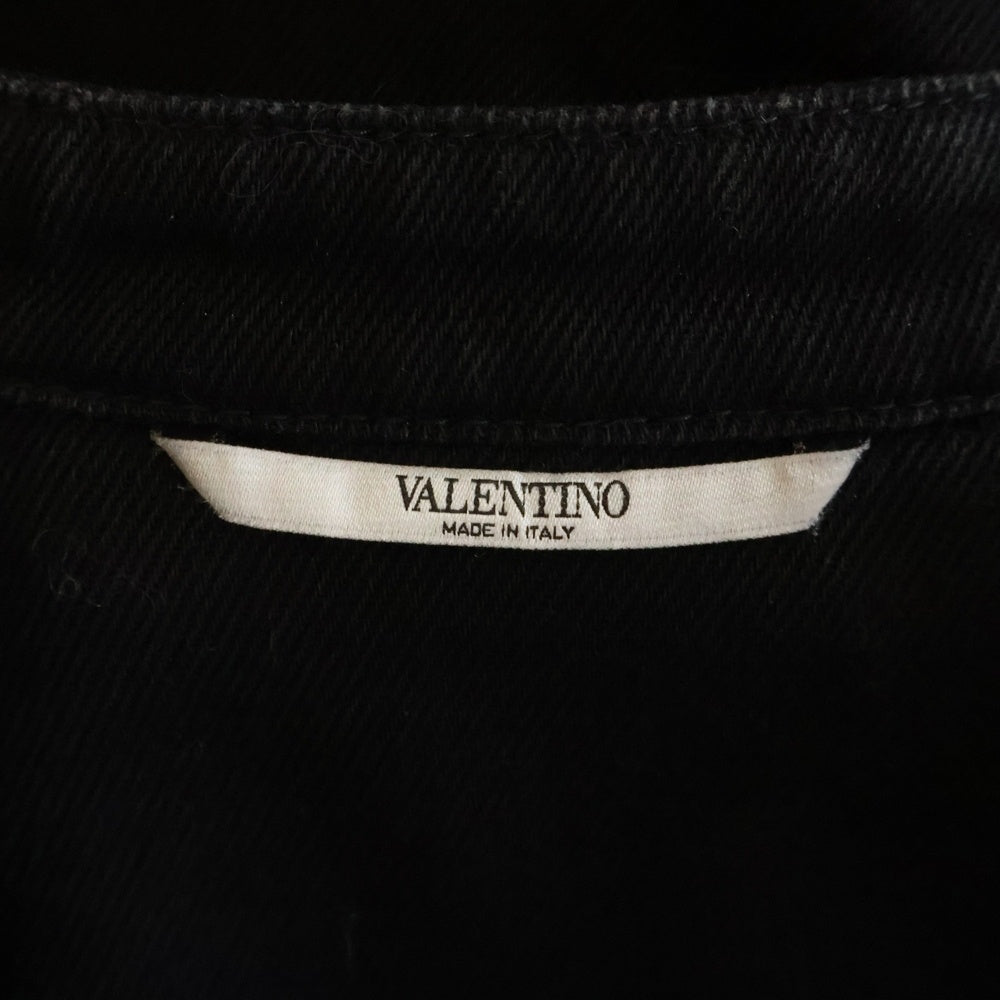 VALENTINO(ヴァレンティノ) VLTN STAR ヴァレンティノスター プリントデザイン デニムシャツジャケット ブラック TV3DB00G608