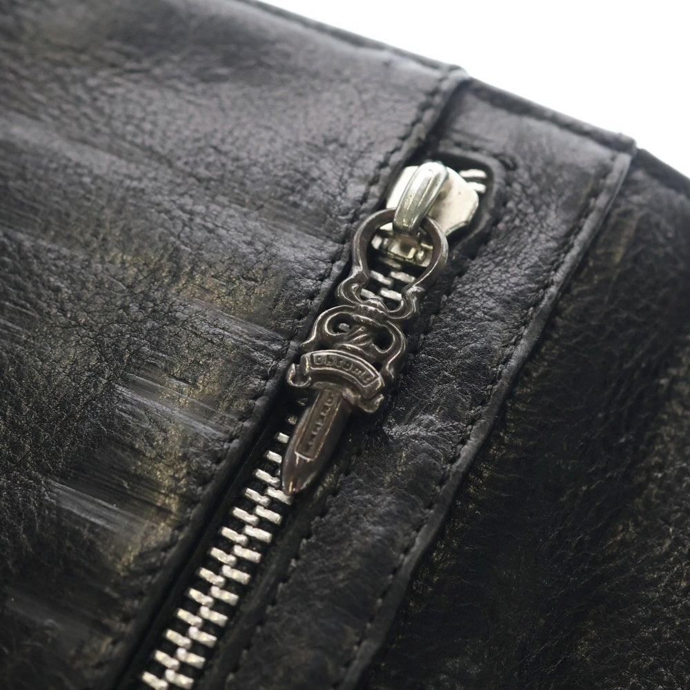 CHROME HEARTS(クロムハーツ) WAVE ウェーブ レザーウォレット 財布 ブラック