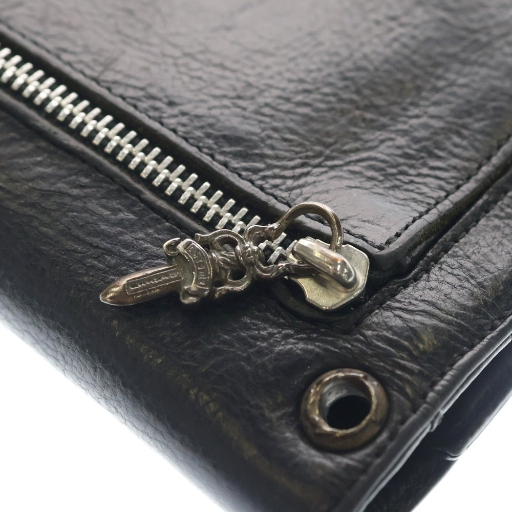 CHROME HEARTS(クロムハーツ) WAVE ウェーブ レザーウォレット 財布 ブラック