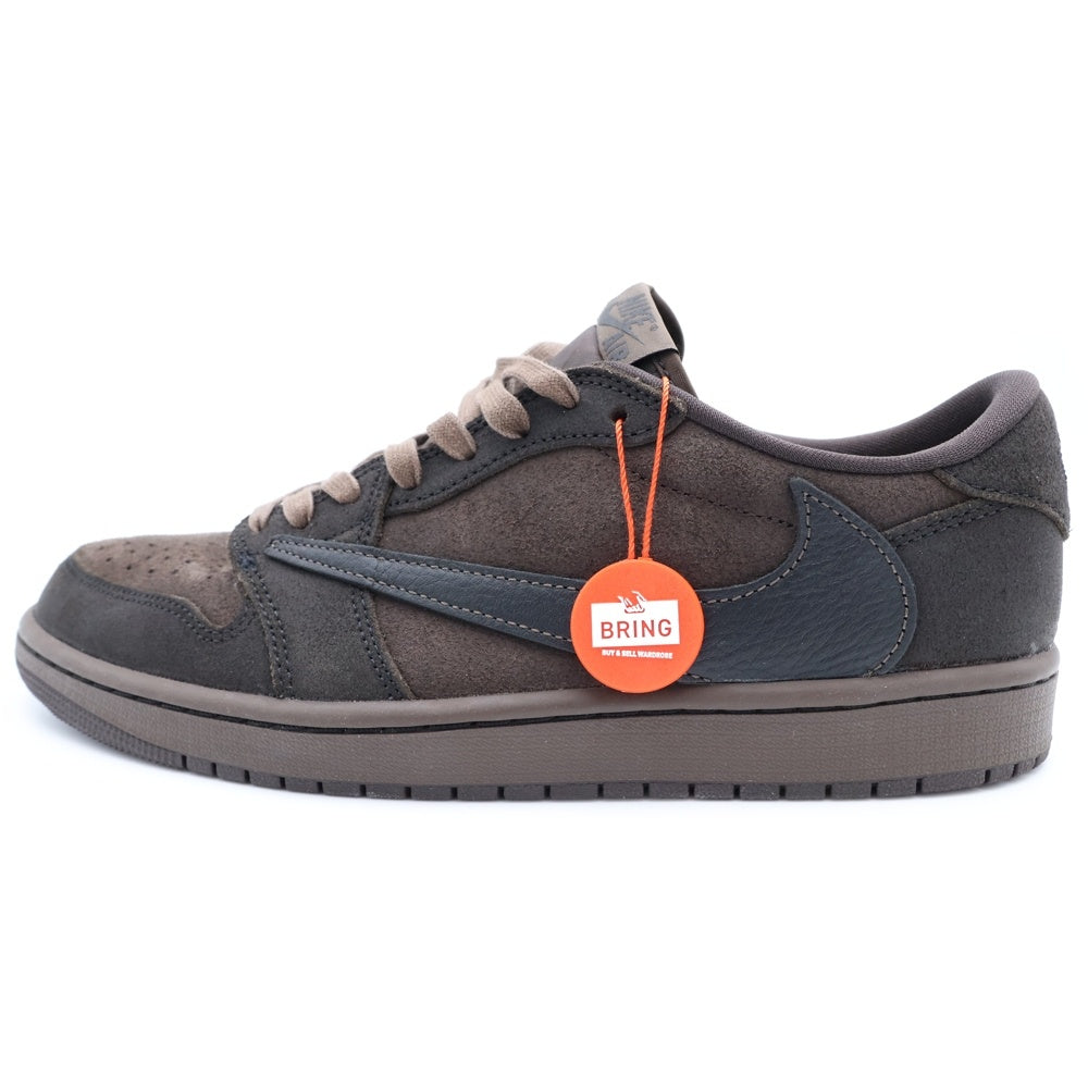 NIKE(ナイキ) ×TRAVIS SCOTT AIR JORDAN 1 LOW OG SP VELVET BROWN トラヴィススコット エアジョーダン 1 ベルベットブラウン ローカットスニーカー US10/28cm DM7866-202