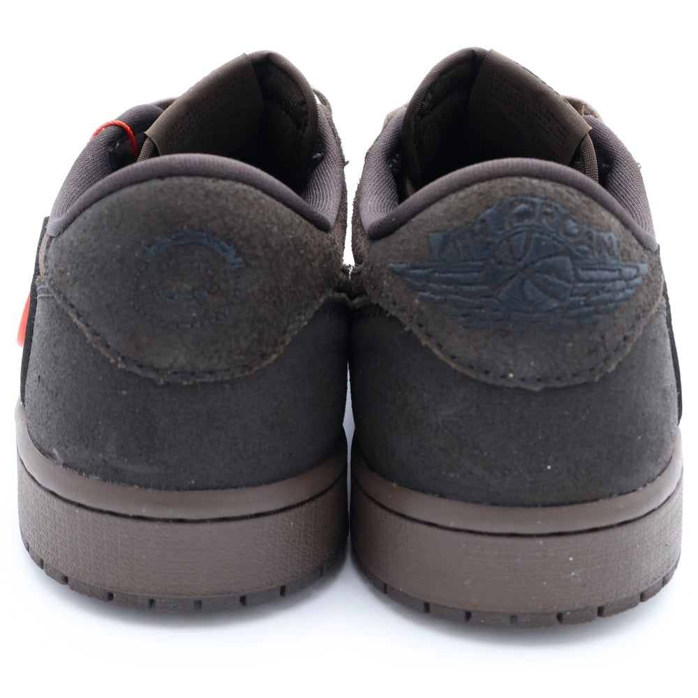 NIKE(ナイキ) ×TRAVIS SCOTT AIR JORDAN 1 LOW OG SP VELVET BROWN トラヴィススコット エアジョーダン 1 ベルベットブラウン ローカットスニーカー US10/28cm DM7866-202
