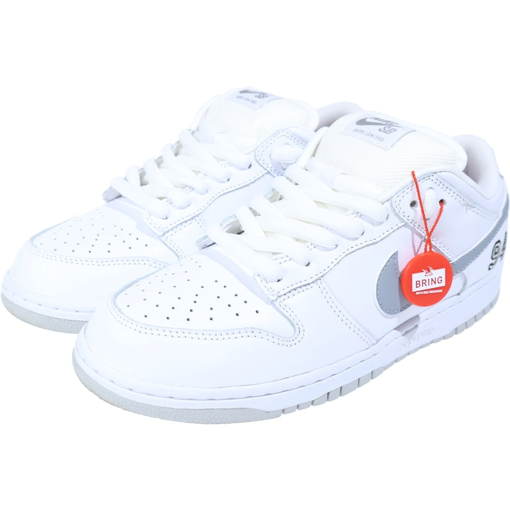 NIKE SB(ナイキエスビー) 25AW ×SUPREME DUNK LOW OG QS REFLECTIVE GREY シュプリーム リフレクティブ ダンク ローカットスニーカー ホワイト/グレー US9/27cm HQ8487-100