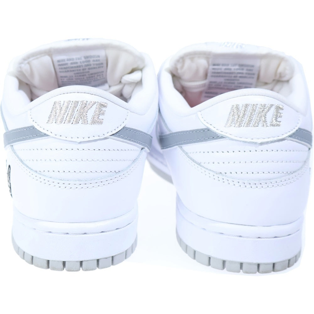 NIKE SB(ナイキエスビー) 25AW ×SUPREME DUNK LOW OG QS REFLECTIVE GREY シュプリーム リフレクティブ ダンク ローカットスニーカー ホワイト/グレー US9/27cm HQ8487-100