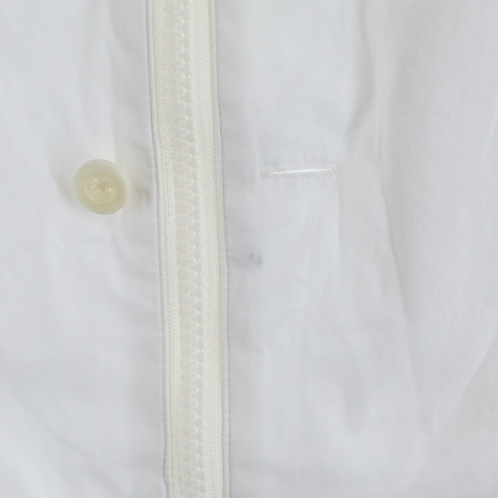 Sacai(サカイ) 25SS POPLIN TASLAN NYLON SHIRT ポプリン タスランナイロン ジップアップ レギュラーカラー 半袖シャツ ホワイト 25-03725M