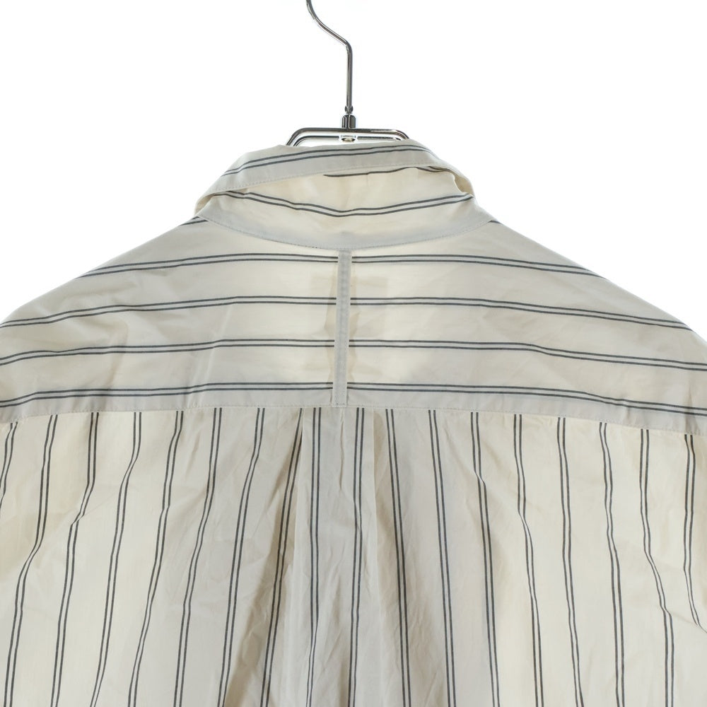 SUBLATIONS(サブレーションズ) STRIPE SHIRT ストライプ柄 ボウタイ 長袖シャツ ベージュ S081303