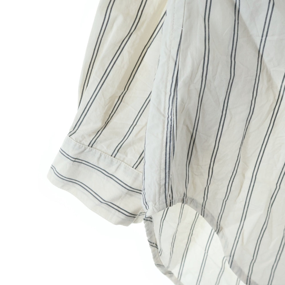 SUBLATIONS(サブレーションズ) STRIPE SHIRT ストライプ柄 ボウタイ 長袖シャツ ベージュ S081303