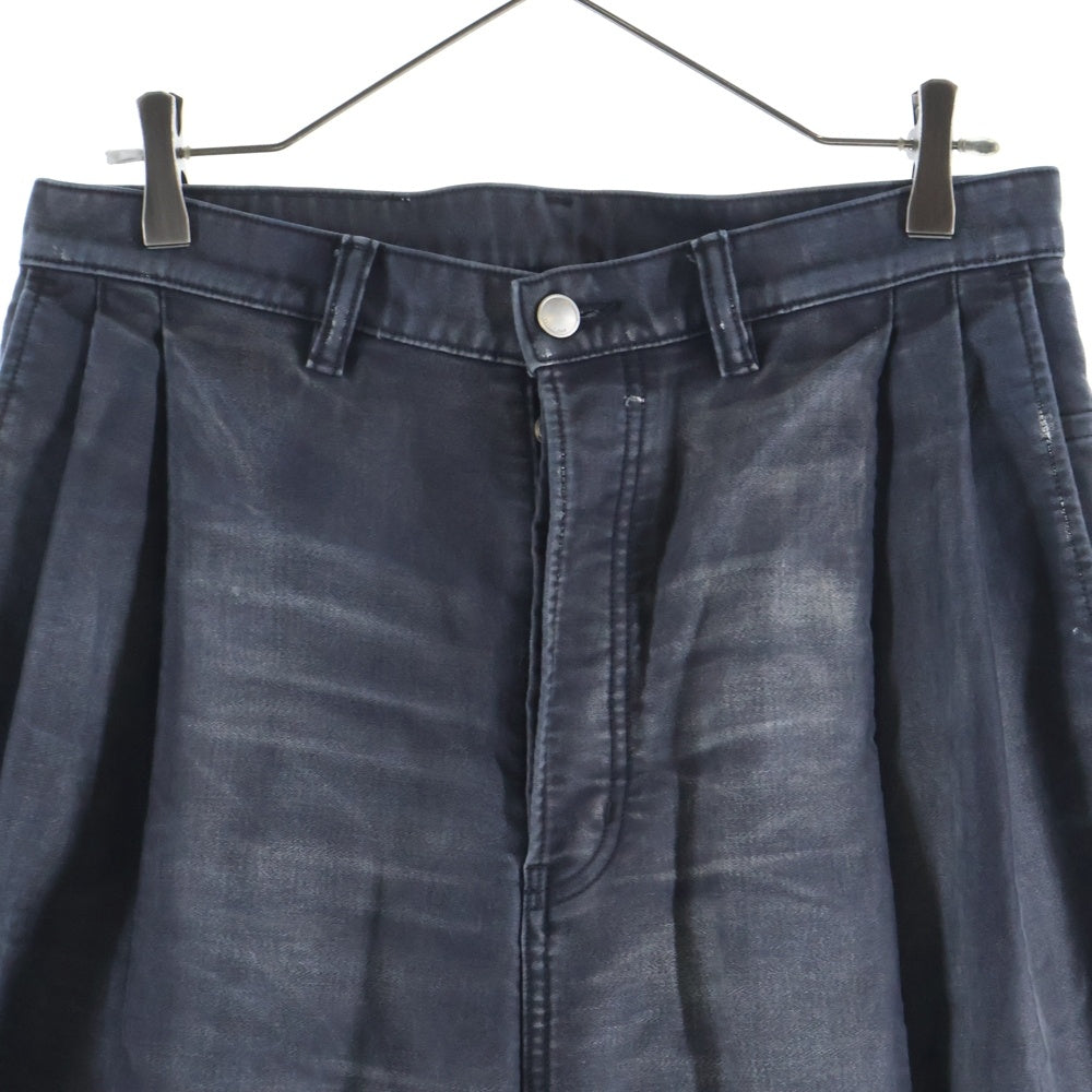 SUBLATIONS(サブレーションズ) 24AW MOLESKINE 2TUCK WIDE BAGGY PANTS モールスキン 2タック ワイド バギーパンツ ブラック S121405