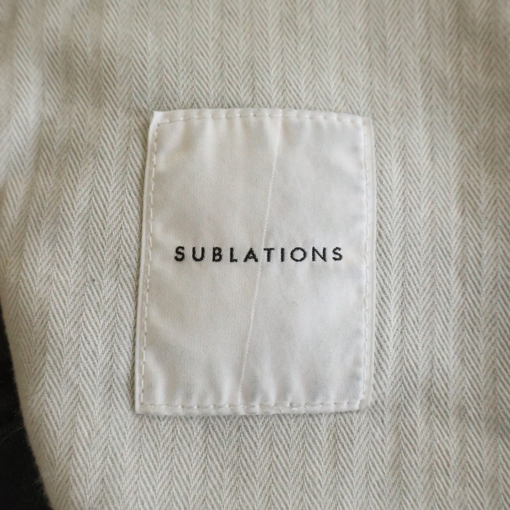 SUBLATIONS(サブレーションズ) 24AW MOLESKINE 2TUCK WIDE BAGGY PANTS モールスキン 2タック ワイド バギーパンツ ブラック S121405
