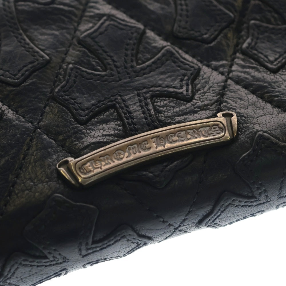 CHROME HEARTS(クロムハーツ) REC F ZIP QUILTED WALLET キルティング セメタリークロス レザーウォレット 財布 ブラック