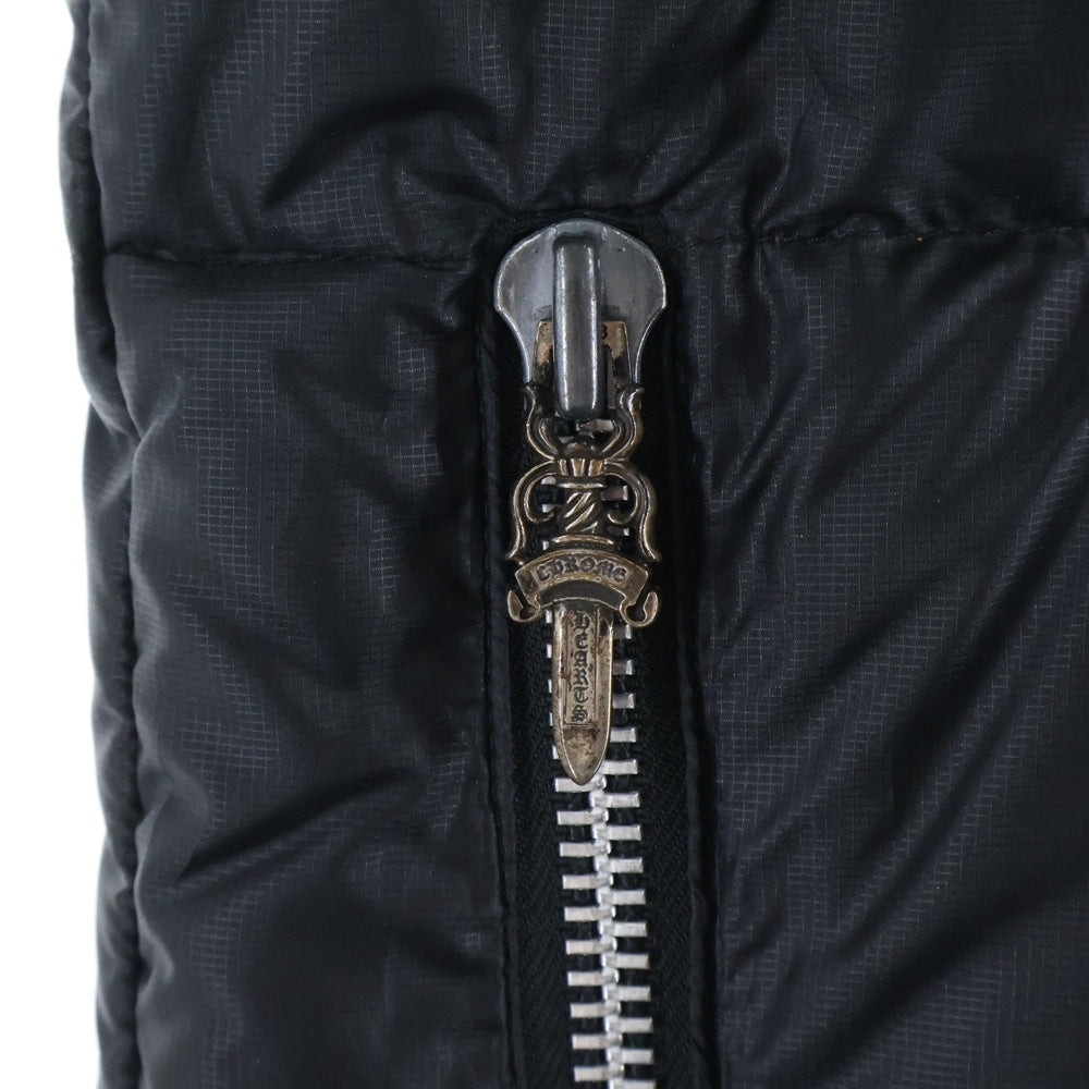 CHROME HEARTS(クロムハーツ) STIFF VEST スティフ ナイロン クロスボールボタン ダウンベスト ブラック