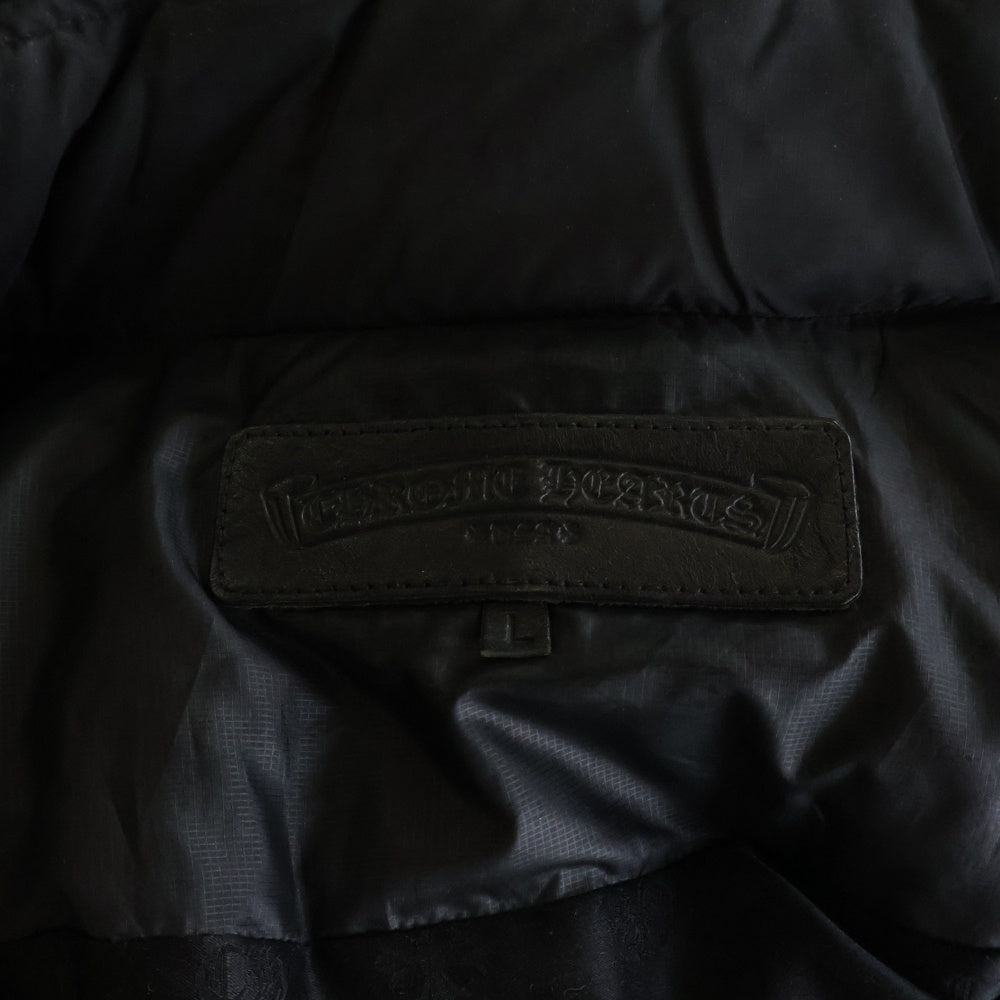 CHROME HEARTS(クロムハーツ) STIFF VEST スティフ ナイロン クロスボールボタン ダウンベスト ブラック