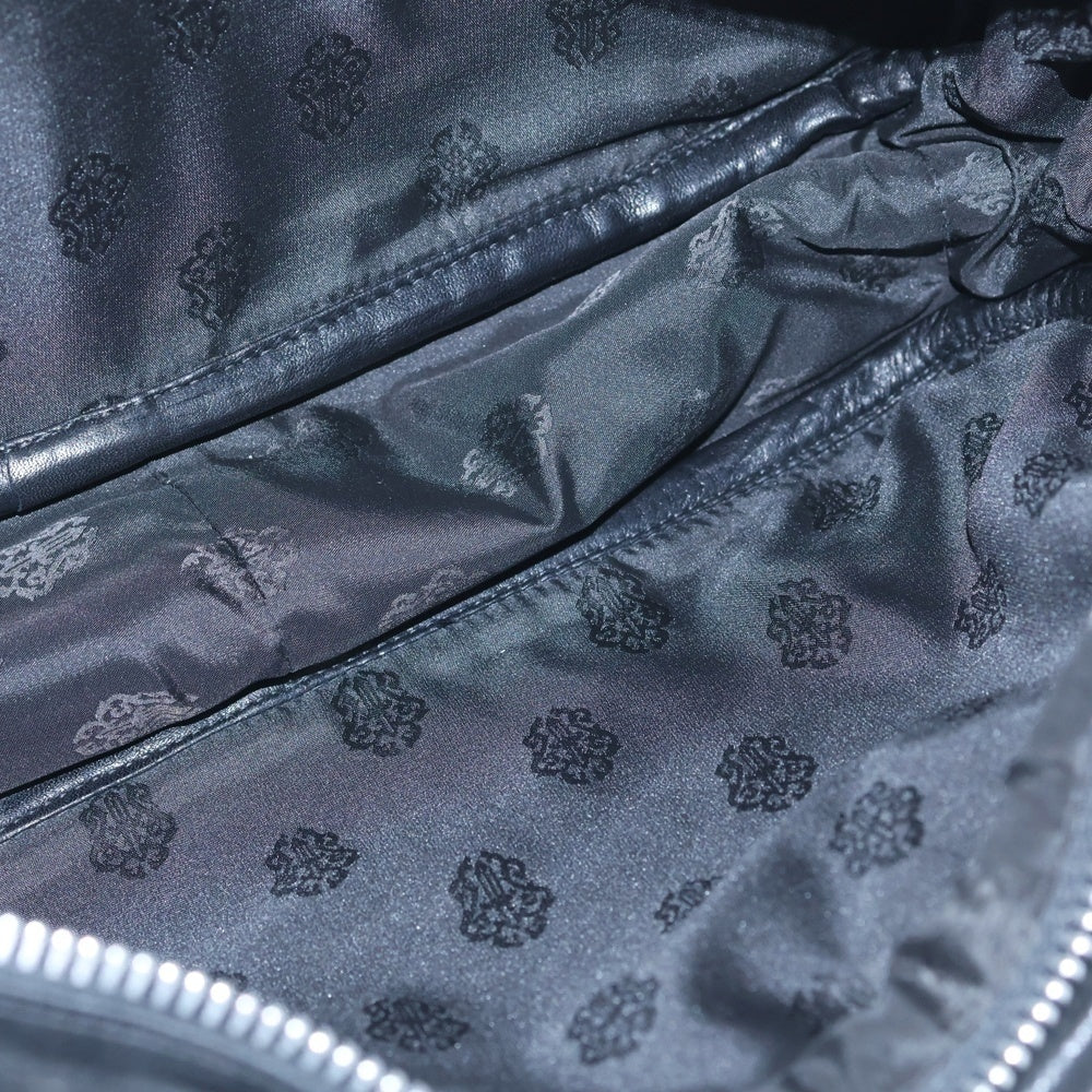 CHROME HEARTS(クロムハーツ) DIAPER BAG LEATHER SHOULDER 2WAY BAG ダイパー レザー ショルダー ハンドバッグ ブラック