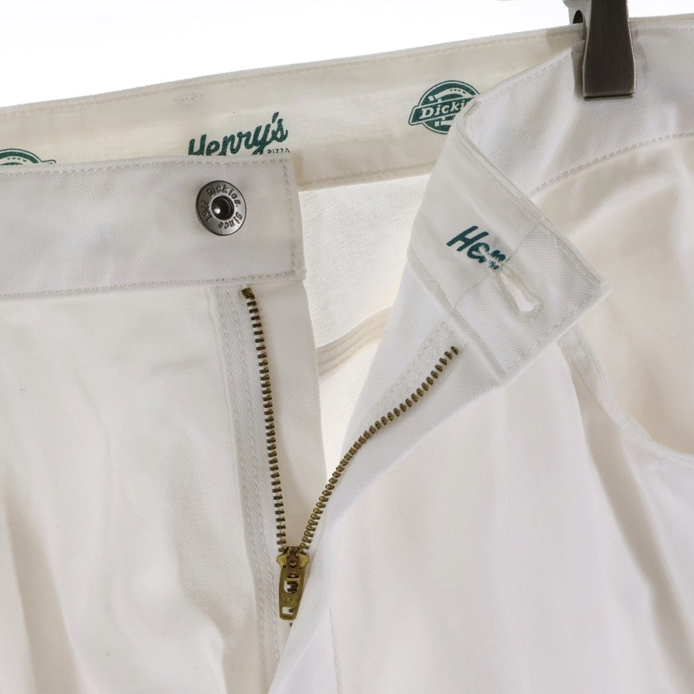 Dickies(ディッキーズ) ×Henrys PIZZA ヘンリーズピザ コットン ダブルニー ワークパンツ ホワイト 4222-4991