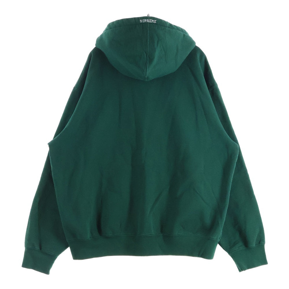 SUPREME(シュプリーム) 23AW S Logo Zip Up Hooded Sweatshirt ロゴエンブロイダリー ジップアップフーデッドスウェットシャツ パーカー グリーン