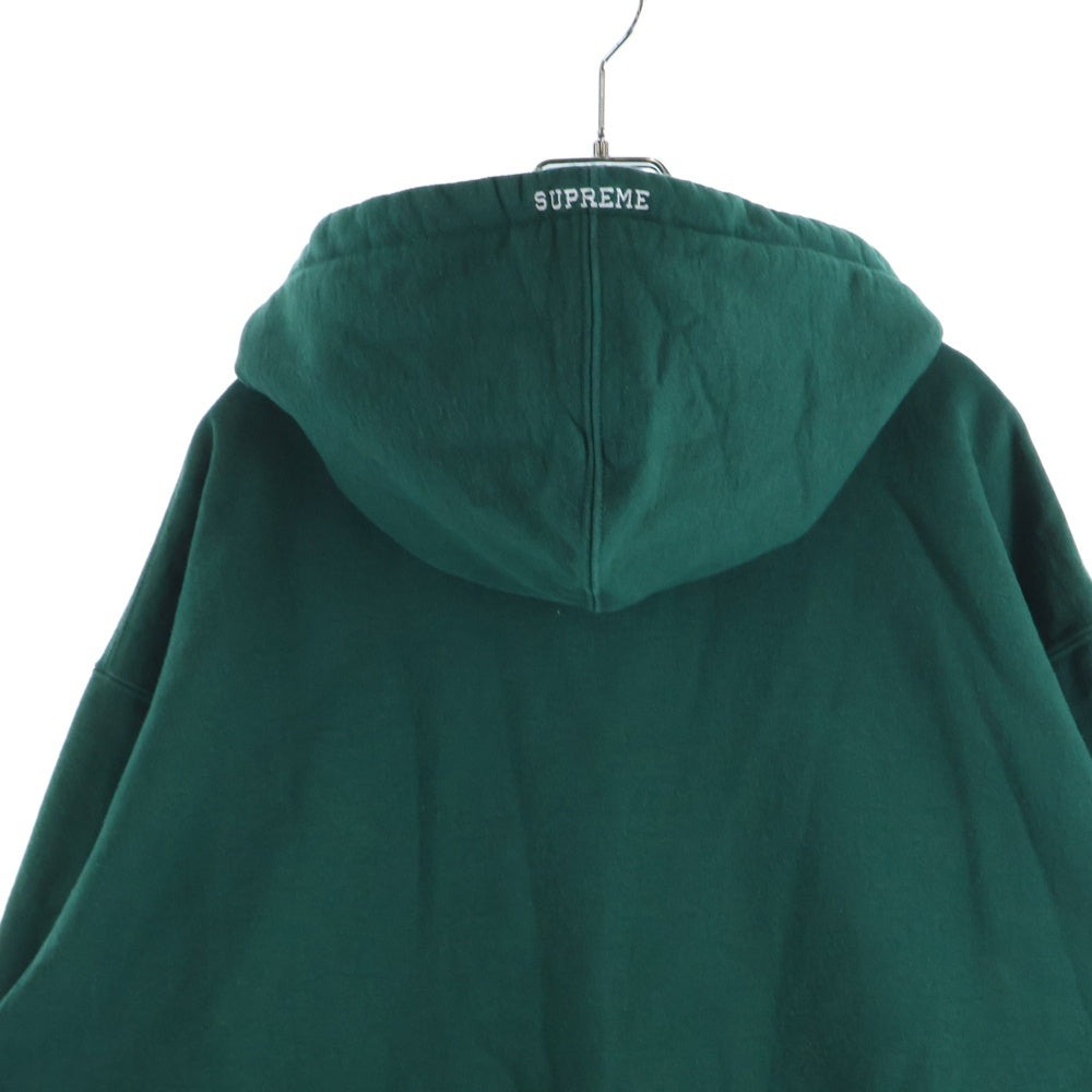 SUPREME(シュプリーム) 23AW S Logo Zip Up Hooded Sweatshirt ロゴエンブロイダリー ジップアップフーデッドスウェットシャツ パーカー グリーン