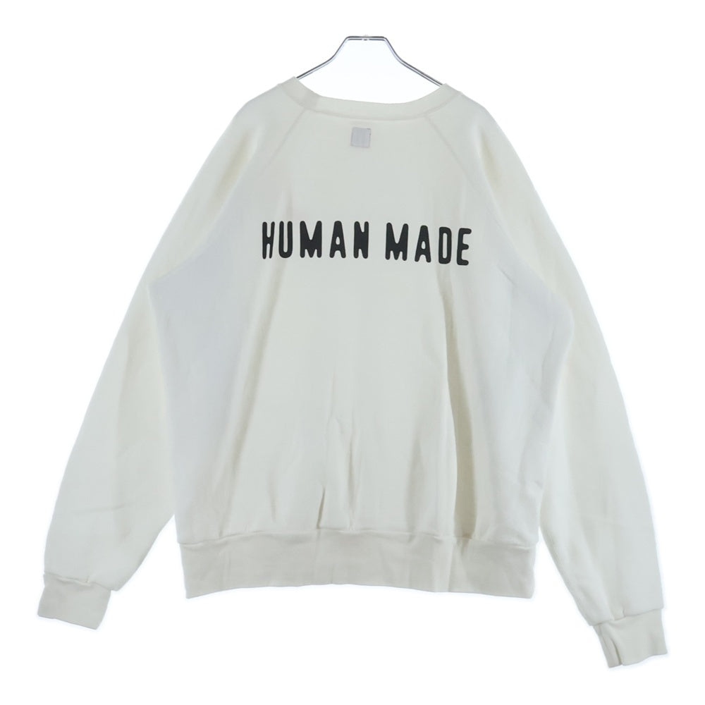 HUMAN MADE(ヒューマンメイド) ハートロゴワッペン プルオーバークルーネックスウェットシャツ トレーナー ホワイト