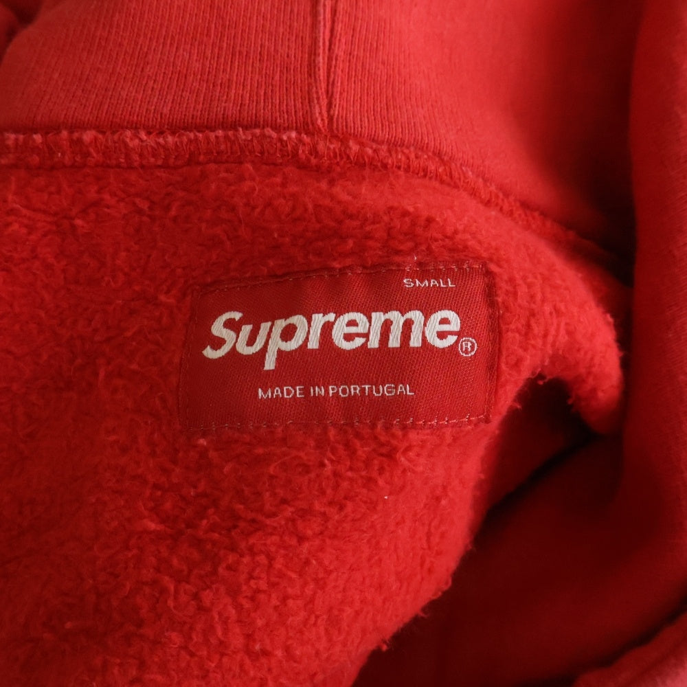 SUPREME(シュプリーム) 21SS Brush Stroke Hooded Sweatshirt ブラッシュストローク プルオーバースウェットフーディー レッド