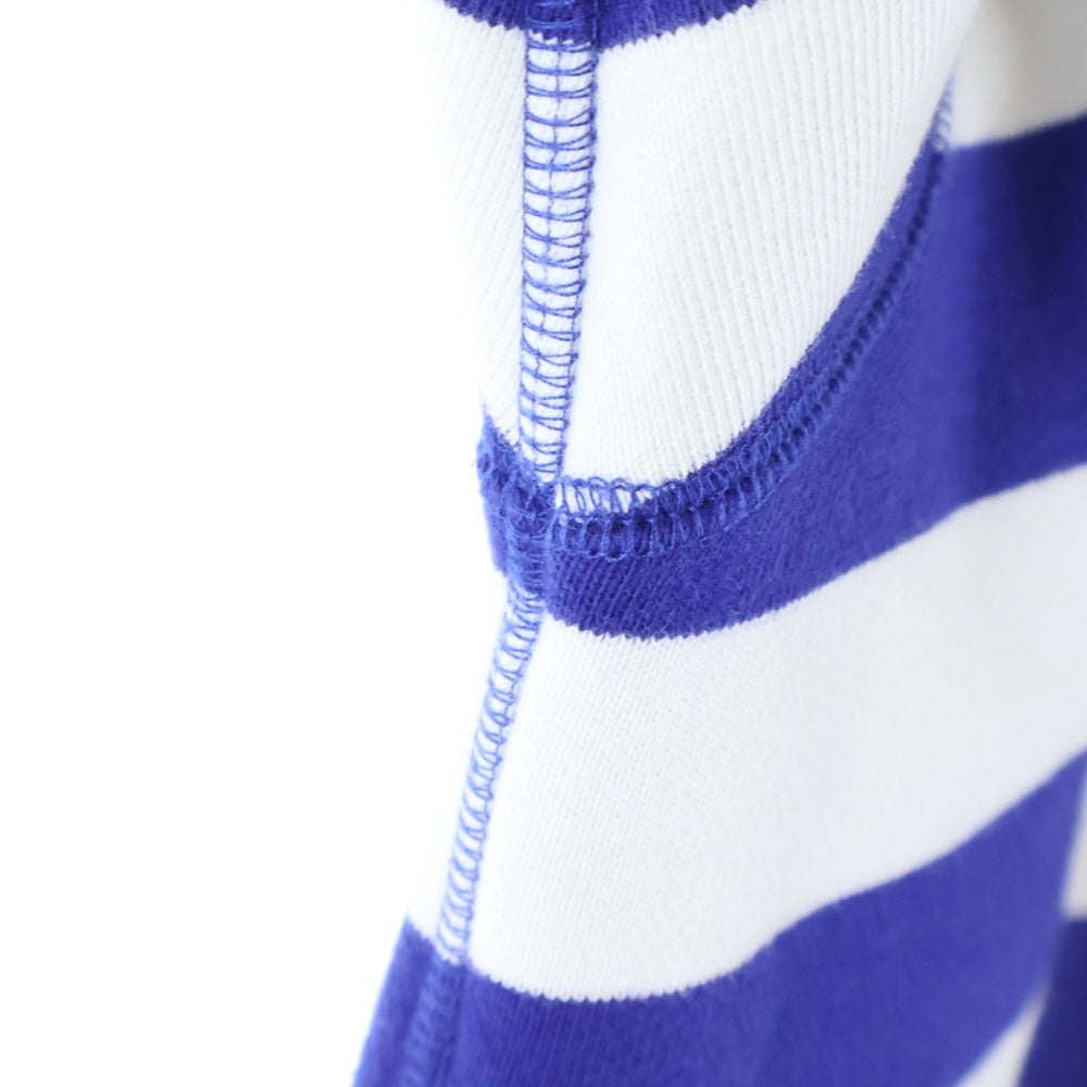 SUPREME(シュプリーム) 07AW Striped Crest Hoodie ストライプ クレスト フロントロゴワッペン プルオーバーフーディー パーカー ブルー