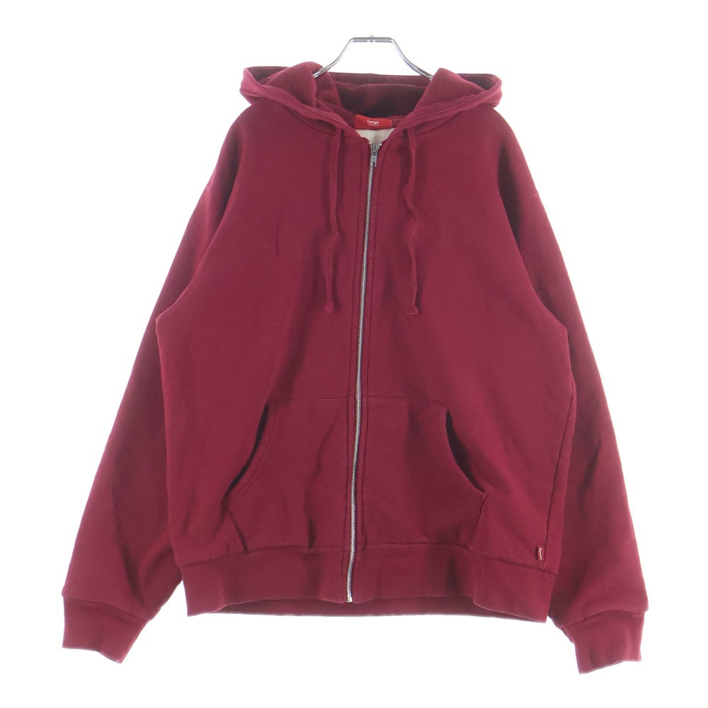 SUPREME(シュプリーム) 18AW Thermal Zip Up Sweatshirt サーマル ジップアップスウェットシャツ パーカー フーディー レッド