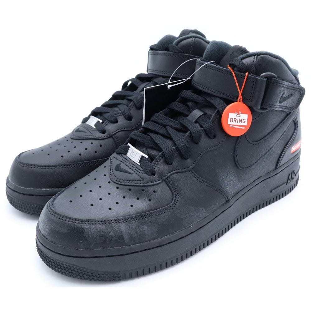 NIKE(ナイキ) ×SUPREME AIR FORCE 1 MID BLACK シュプリーム エアフォースワン ミッドカットスニーカー ブラック US9.5/27.5cm FZ8784-001
