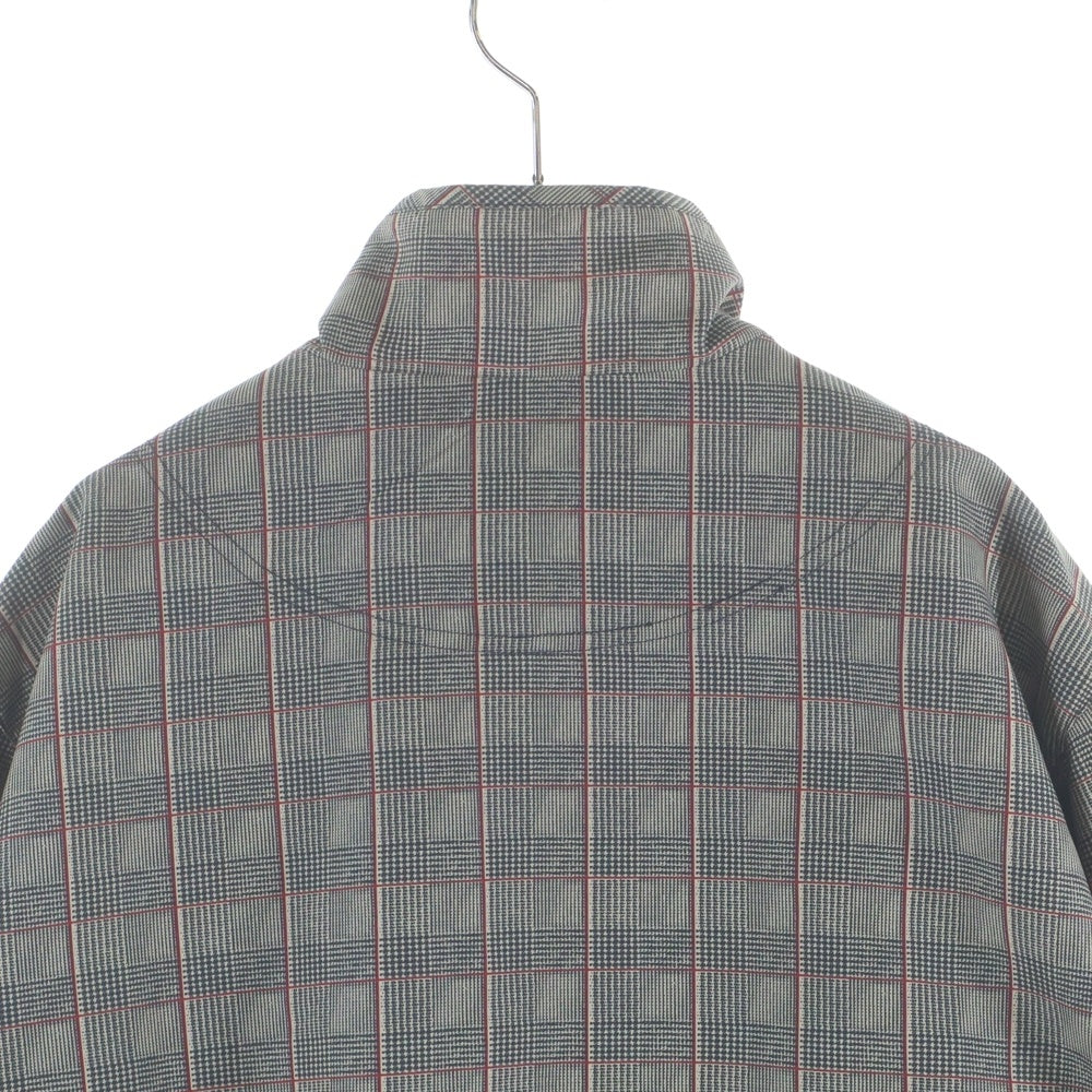 SUPREME(シュプリーム) 20SS Track HAlf Zip Pullover ロゴエンブロイダリー チェック柄 トラック ハーフジップ プルオーバージャケット ブラウン