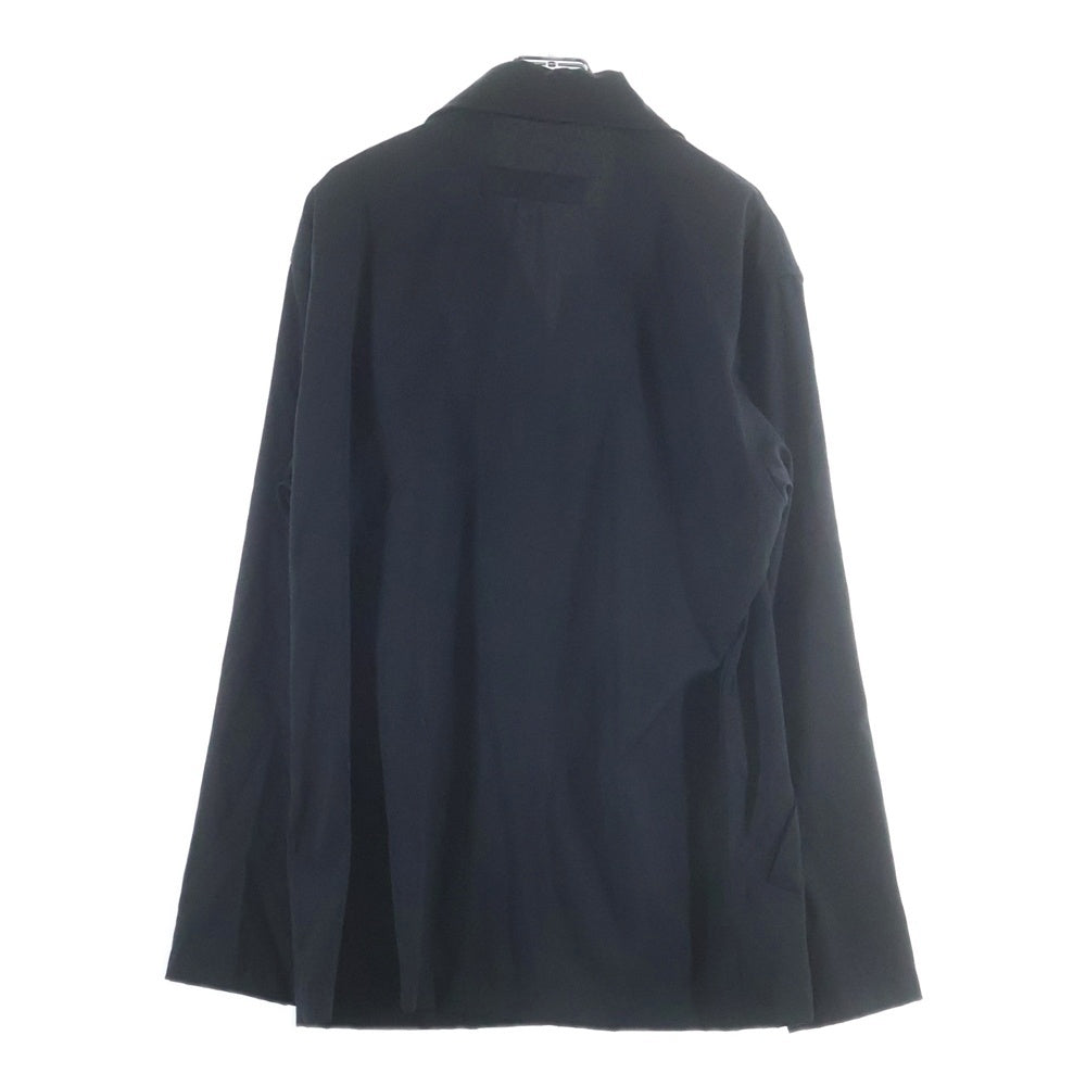 COMME des GARCONS HOMME(コムデギャルソンオム) 02AW AD2002 田中オム期 ステンカラージャケット ナイロンブルゾン ブラック HG-J073