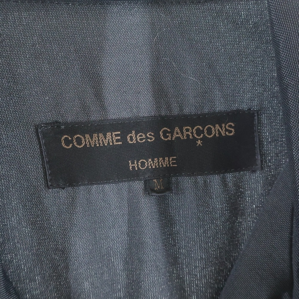 COMME des GARCONS HOMME(コムデギャルソンオム) 02AW AD2002 田中オム期 ステンカラージャケット ナイロンブルゾン ブラック HG-J073