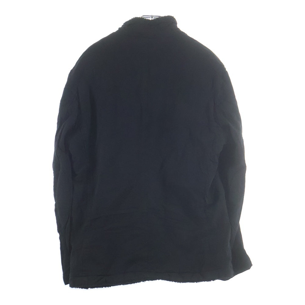 COMME des GARCONS HOMME(コムデギャルソンオム) 05AW AD2005 裏地ボア 製品染め ポリ縮ショールカラージャケット ブラック HP-J049