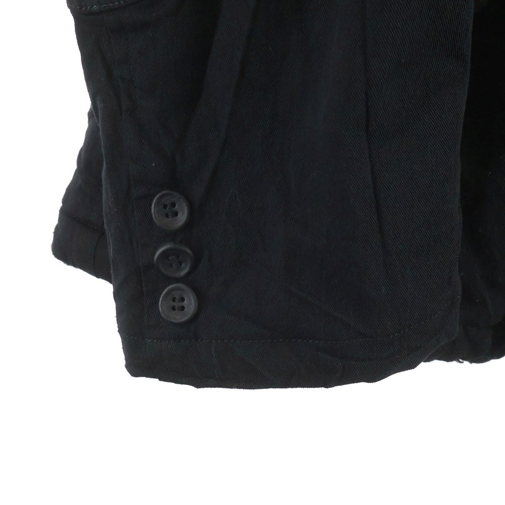 COMME des GARCONS HOMME(コムデギャルソンオム) 05AW AD2005 裏地ボア 製品染め ポリ縮ショールカラージャケット ブラック HP-J049