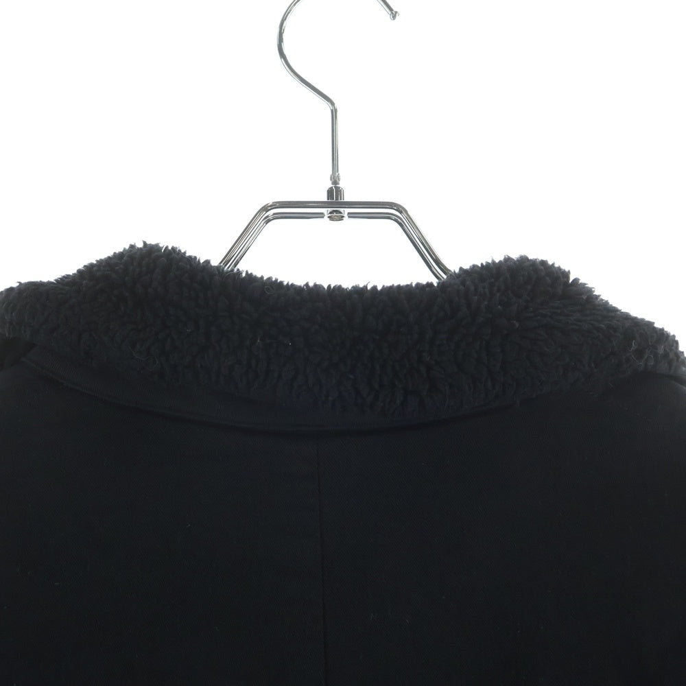 COMME des GARCONS HOMME(コムデギャルソンオム) 05AW AD2005 裏地ボア 製品染め ポリ縮ロングコート ブラック HP-C007