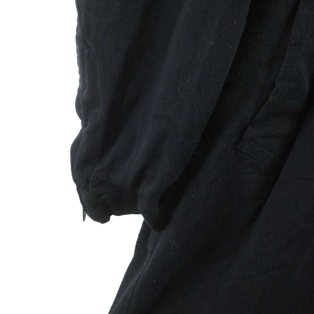 COMME des GARCONS HOMME(コムデギャルソンオム) 05AW AD2005 裏地ボア 製品染め ポリ縮ロングコート ブラック HP-C007