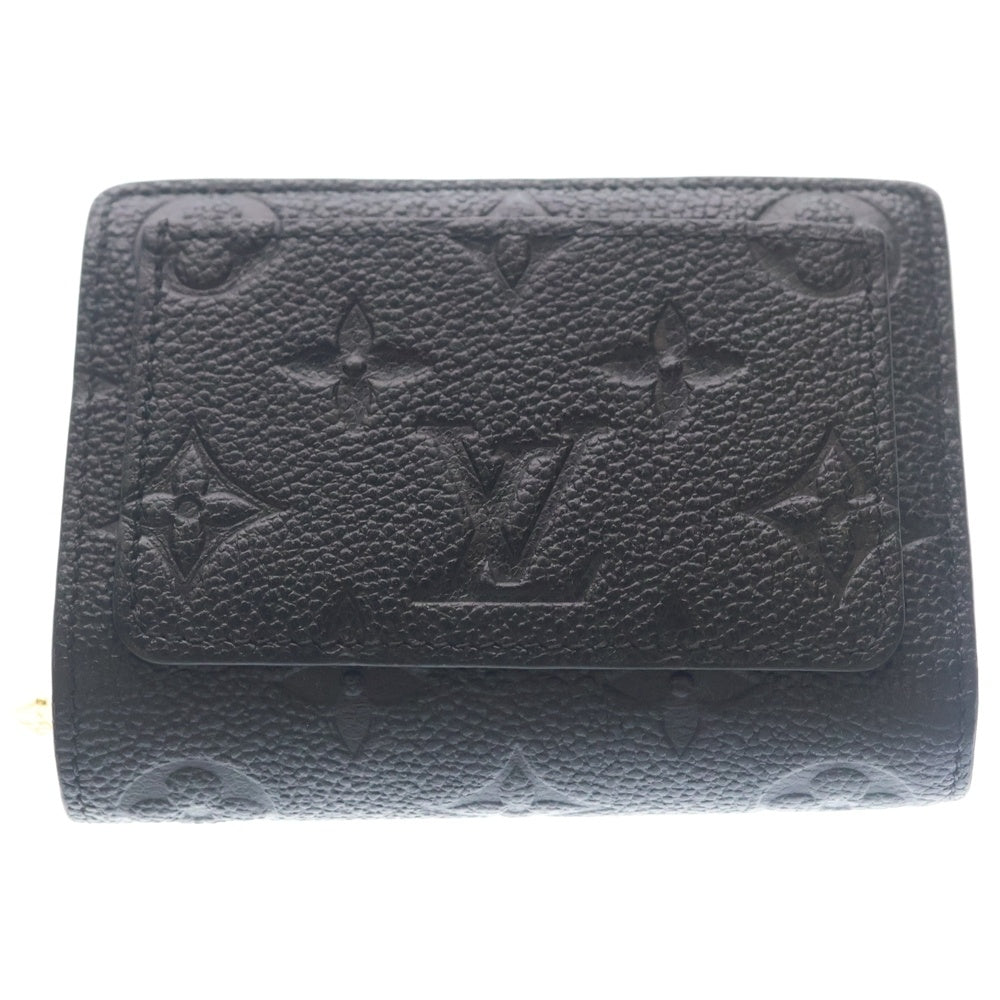 LOUIS VUITTON(ルイヴィトン) ポルトフォイユ クレア アンプラントレザー コンパクトウォレット 二つ折り財布 ブラック M80151 RFID レディース