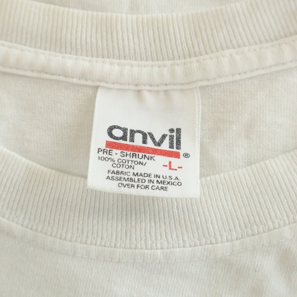 A BATHING APE(アベイシングエイプ) 90s VINTAGE ヴィンテージ ANVILボディ 初期モデル サークル猿顔プリント クルーネック半袖Tシャツ ホワイト