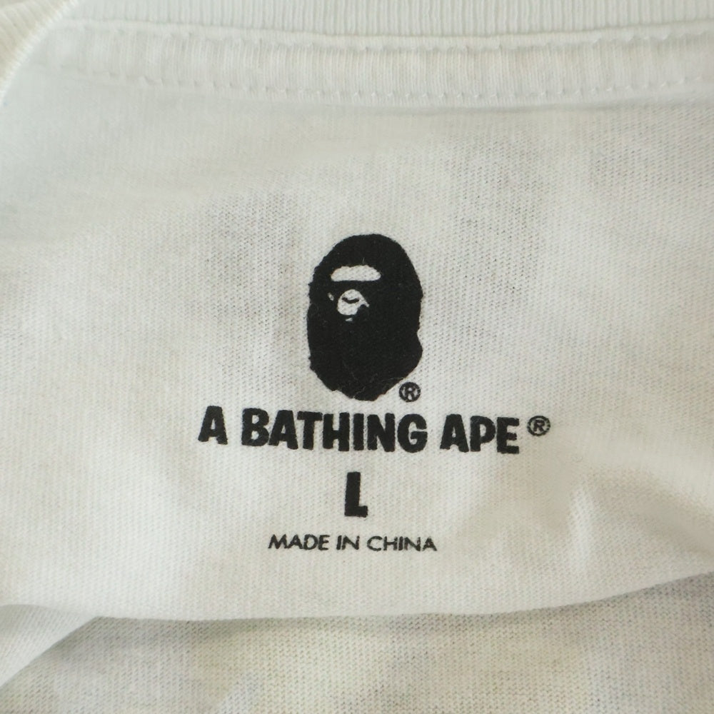 A BATHING APE(アベイシングエイプ) BAPEMANIA GOLD CARD CAMO ベイプマニア ゴールド カード カモ クルーネック 半袖Tシャツ ホワイト