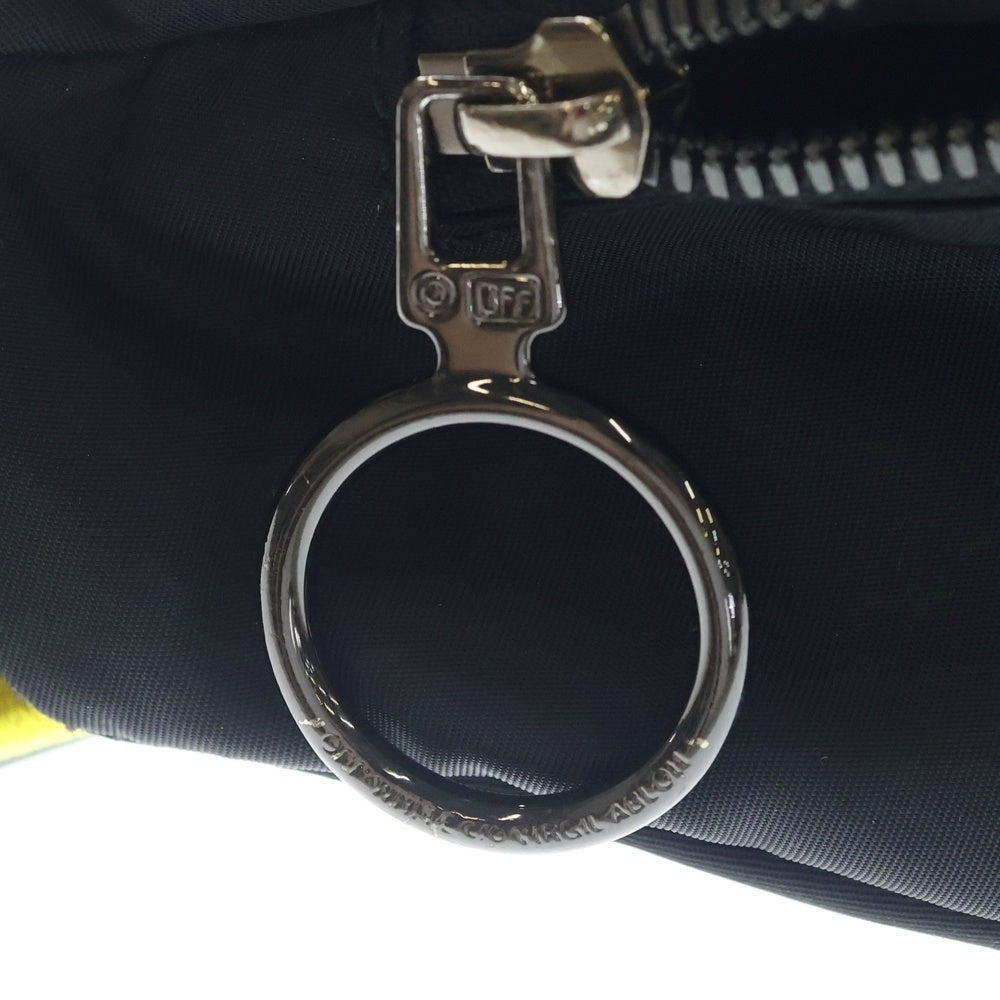 OFF-WHITE(オフホワイト) BASIC FANNYPACK ベーシックファニーパック インダストリアルベルト ボディバッグ ブラック/イエロー OMNA074E19E48002