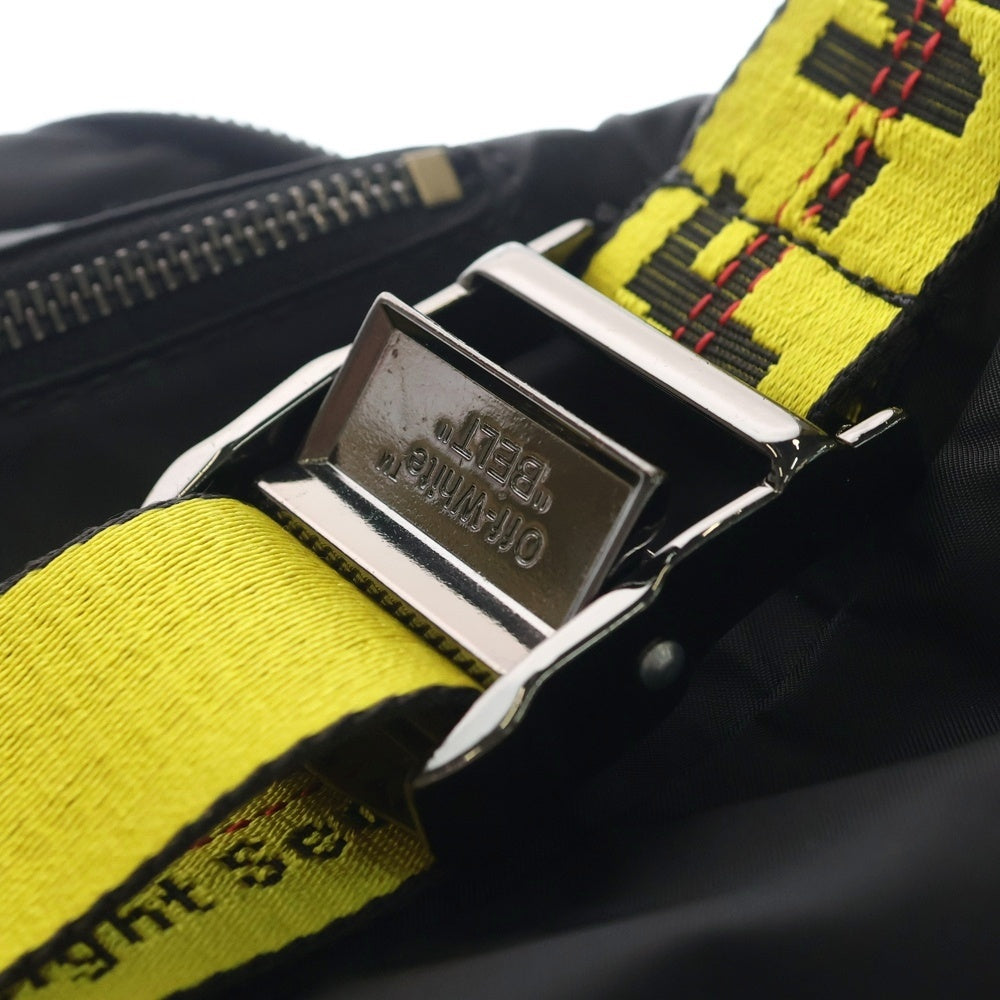 OFF-WHITE(オフホワイト) BASIC FANNYPACK ベーシックファニーパック インダストリアルベルト ボディバッグ ブラック/イエロー OMNA074E19E48002