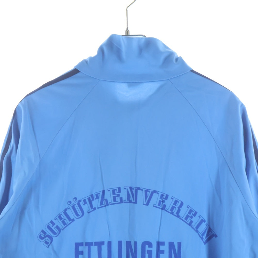 adidas(アディダス) 80-90S VINTAGE ユーロヴィンテージ トレフォイルロゴ 万国旗タグ 八の字ジップ ポリエステル トラックジャケット ジャージ ブルー