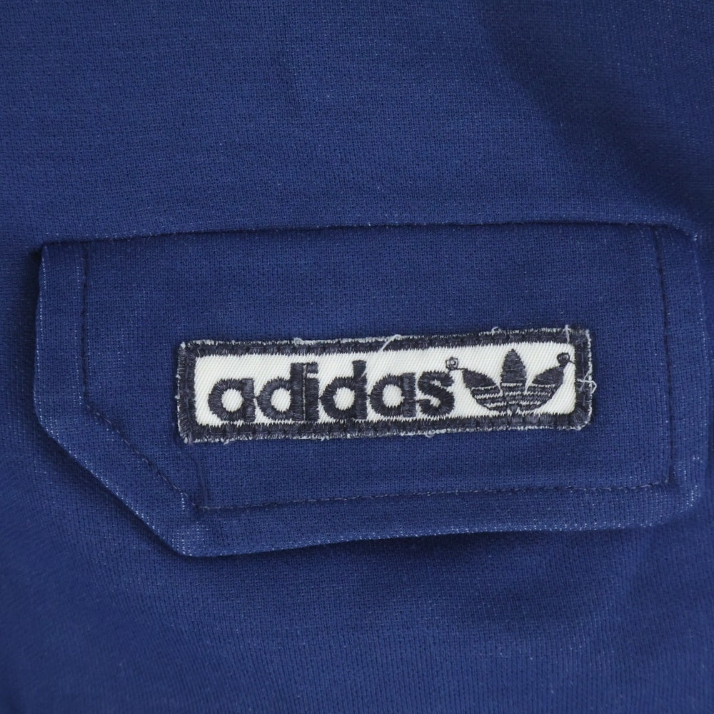 adidas(アディダス) 70S VINTAGE ユーロヴィンテージ 胸ポケット トレフォイルロゴ刺繍 トラックジャケット ジャージ ネイビー