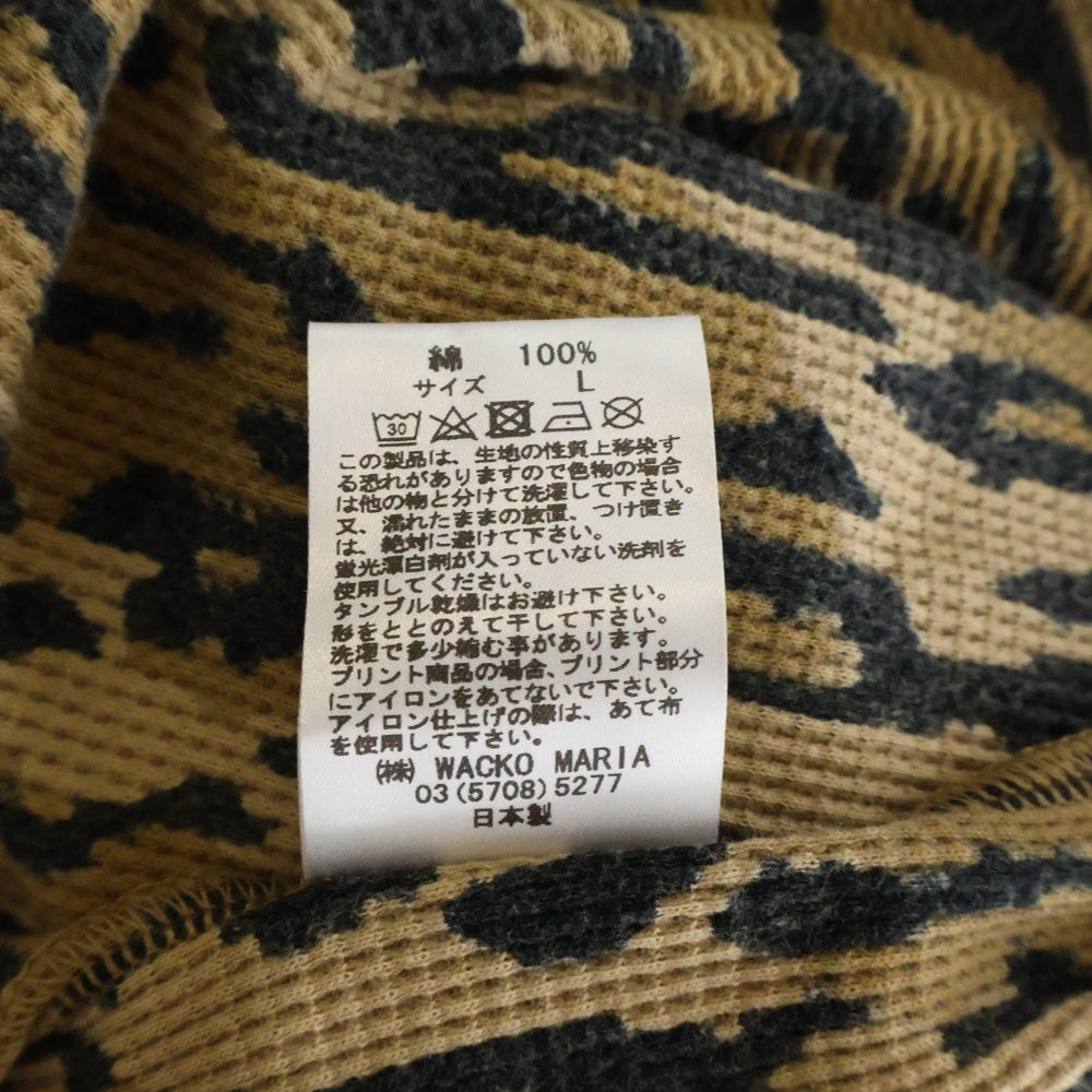 激レア 美品 ワコマリア レオパードサーマルシャツ 長袖 L WACKO MARIA(ワコマリア) 22SS LEOPARD THERMAL SHIRT レオパード