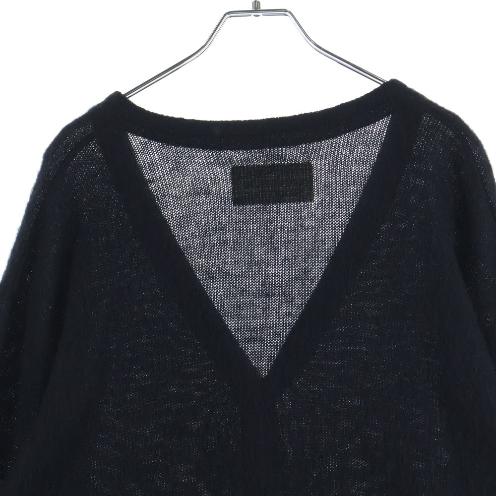 WACKO MARIA(ワコマリア) 23AW MARBLE MOHAIR KNIT CARDIGAN マーブルモヘアニット カーディガン セーター ブラック 23FW-WMK-KN10