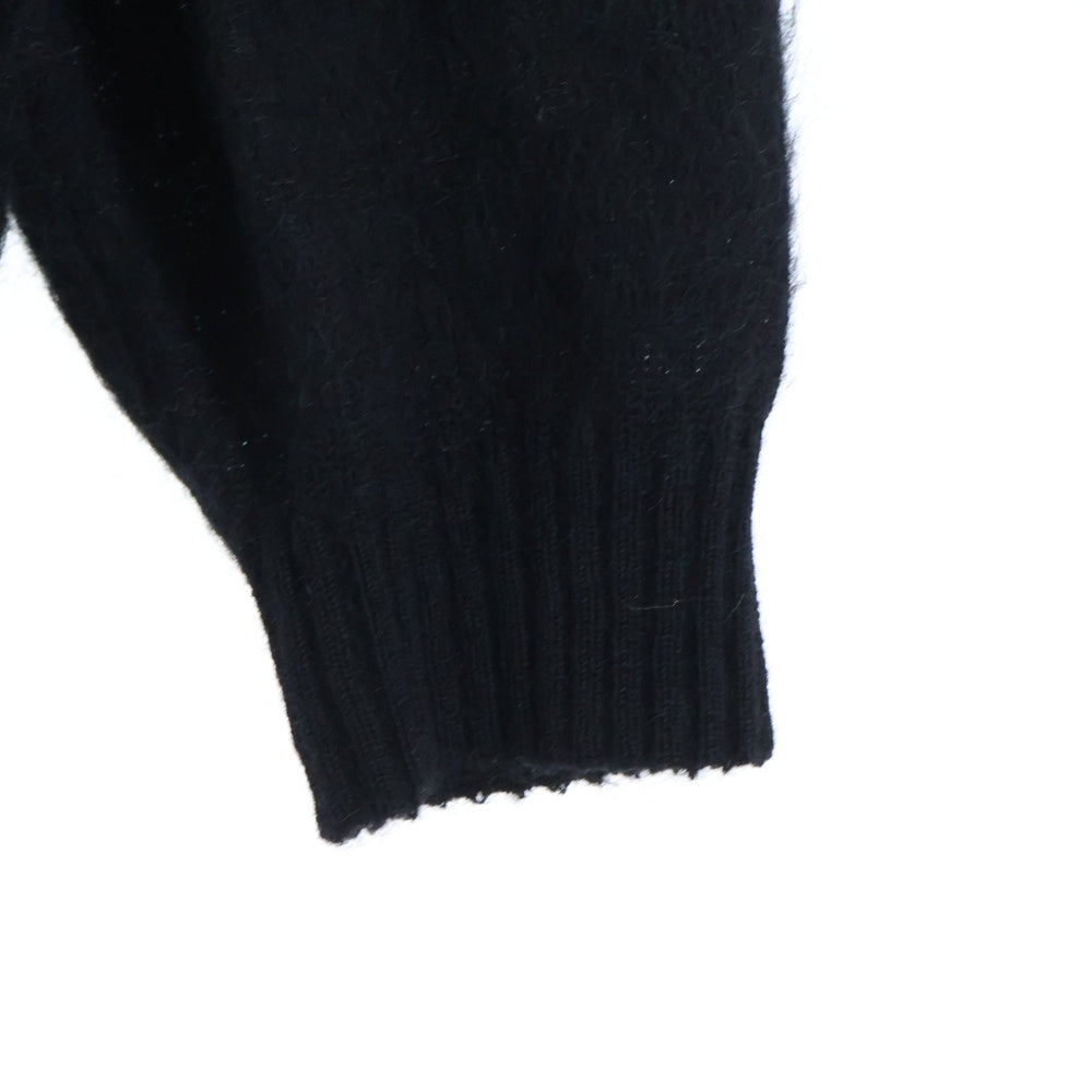 WACKO MARIA(ワコマリア) 23AW MARBLE MOHAIR KNIT CARDIGAN マーブルモヘアニット カーディガン セーター ブラック 23FW-WMK-KN10