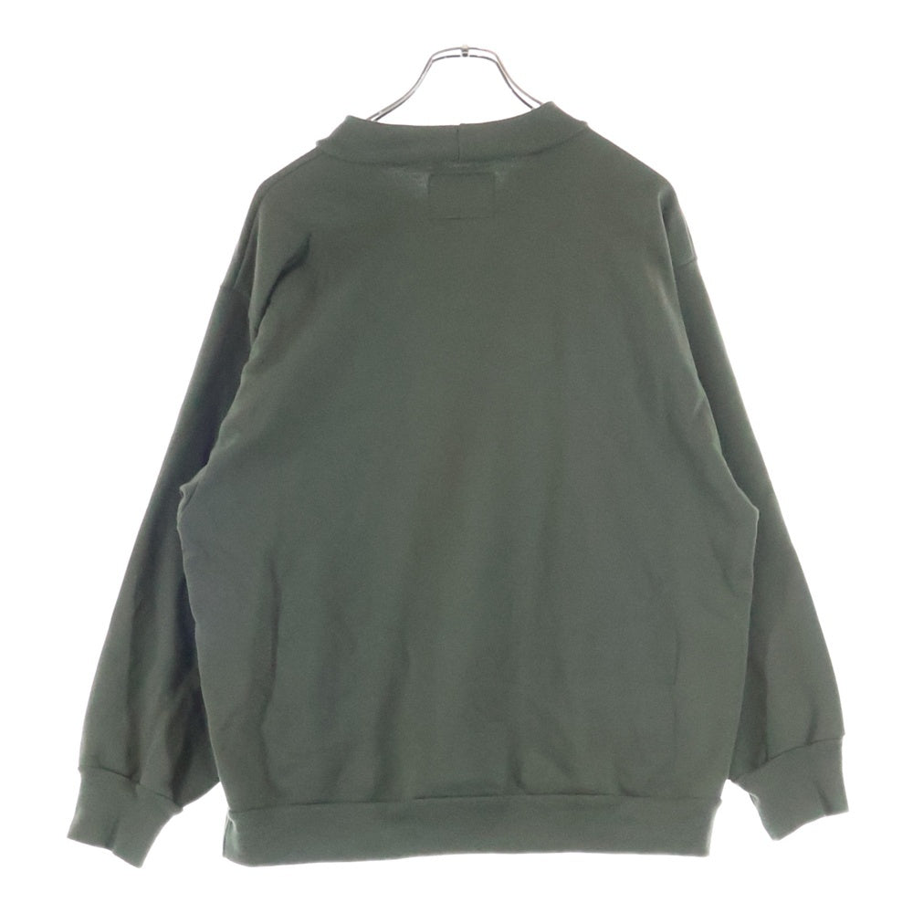 WTAPS(ダブルタップス) 20AW COLLEGE MOCK NECK COPO カレッジ モックネックスウェットシャツ トレーナー カーキ 202ATDT-CSM11