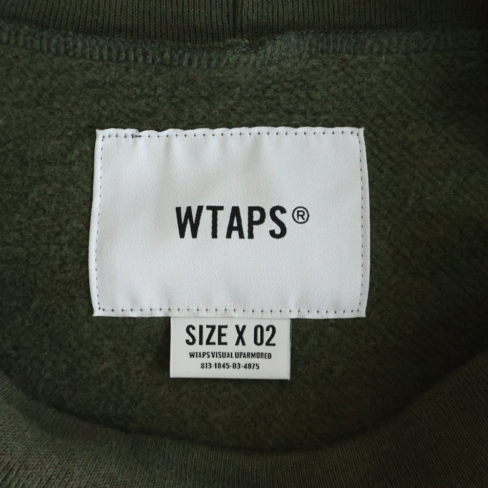 WTAPS(ダブルタップス) 20AW COLLEGE MOCK NECK COPO カレッジ モックネックスウェットシャツ トレーナー カーキ 202ATDT-CSM11
