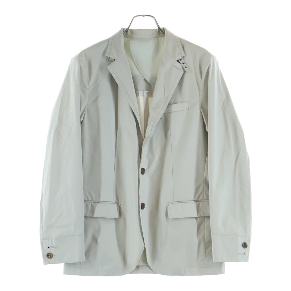 MICHEL KLEIN HOMME(ミッシェルクランオム) コットンライクストレッチ ナイロンテーラードジャケット グレー MNDDM-30430