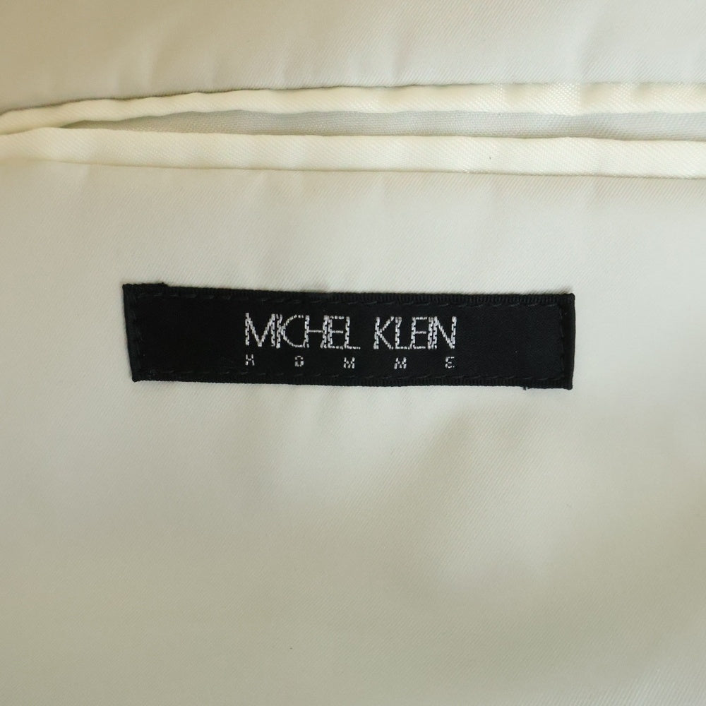 MICHEL KLEIN HOMME(ミッシェルクランオム) コットンライクストレッチ ナイロンテーラードジャケット グレー MNDDM-30430