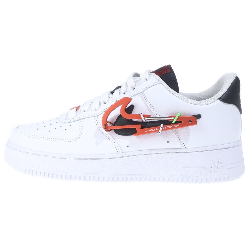 NIKE(ナイキ) AIR FORCE 1 LOW PRM KARABINER SWOOSH エアフォース1 カラビナ スウッシュ ローカットスニーカー ホワイト US9/27cm DH7579-100