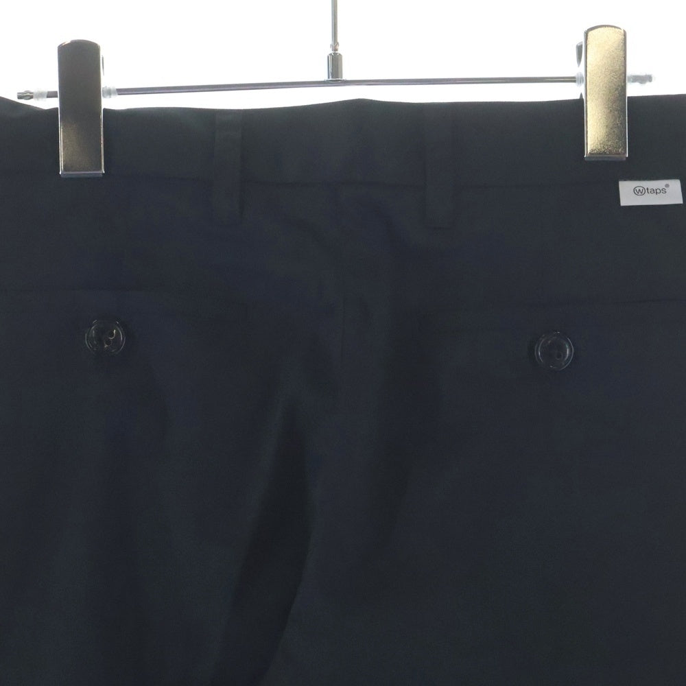 WTAPS(ダブルタップス) 25AW ポリエステル ジップフライ スラックス パンツ ブラック 252TQDT-PTM01
